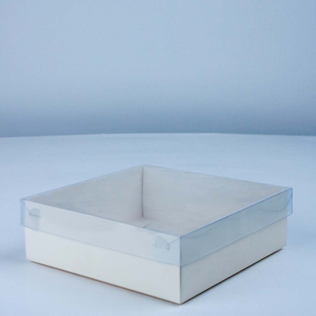 Multicolor Transparent Cover box for gifts and brownies - 6x6x2 inches 9