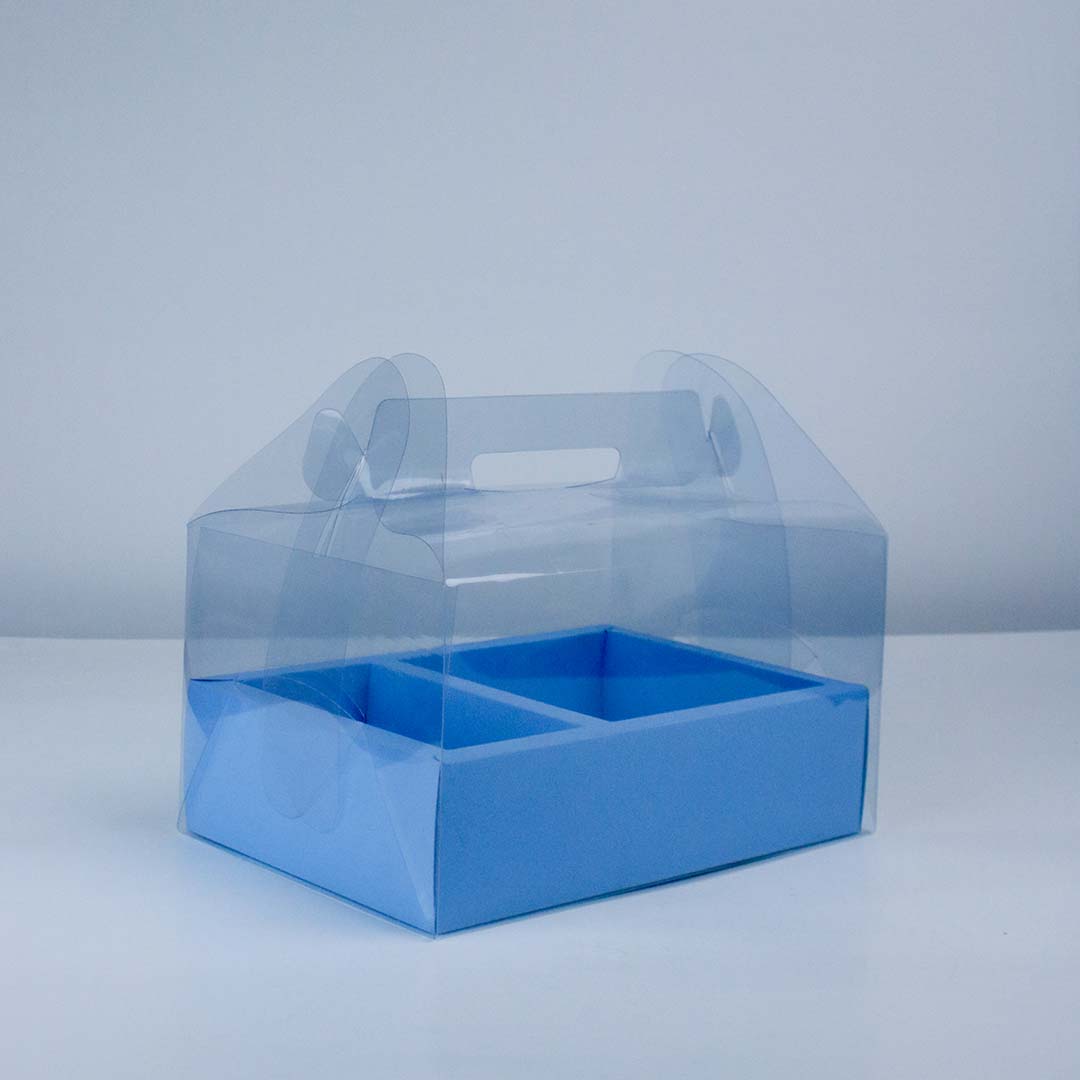 transparent gift handle box 10x6x3 12