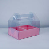 transparent gift handle box 10x6x3