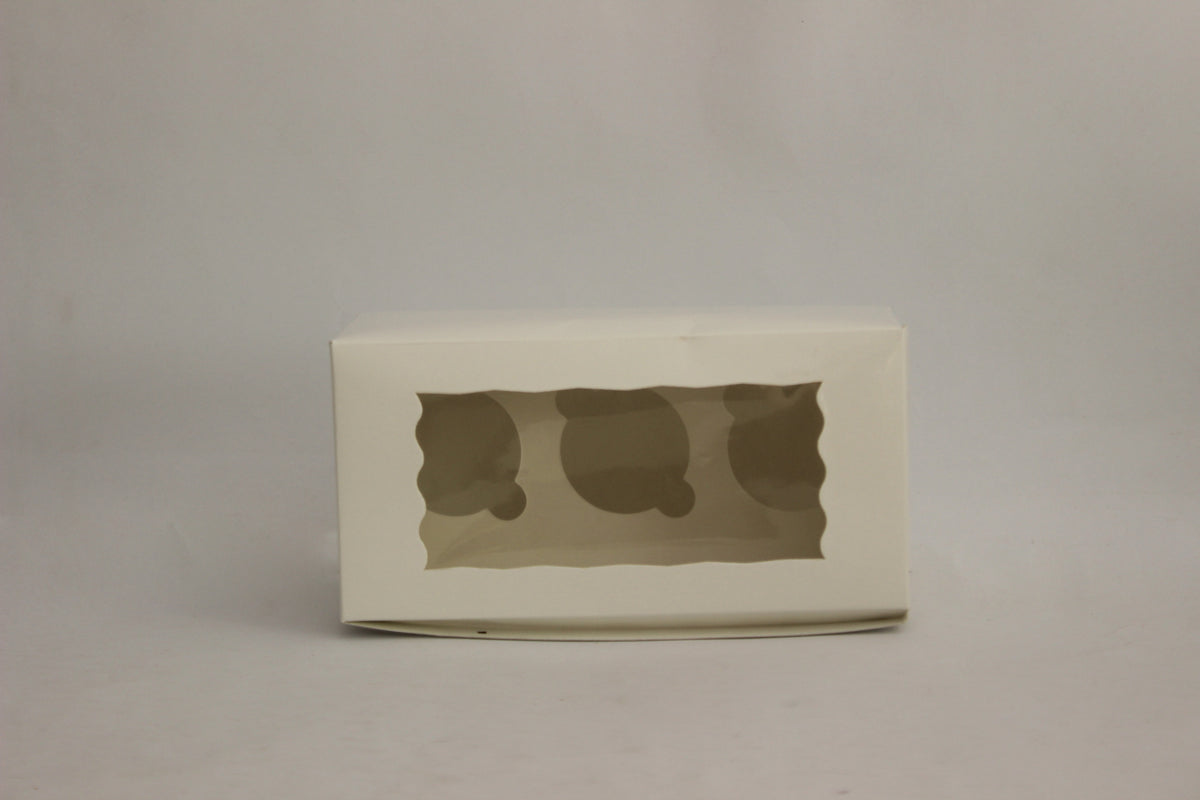 Transparent Cupcake Box for 3 mini Cupcakes 3