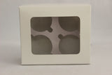 Bakery box for 4 Cupcakes (6.5"x5.5"x2.5/3.5") Inches 10