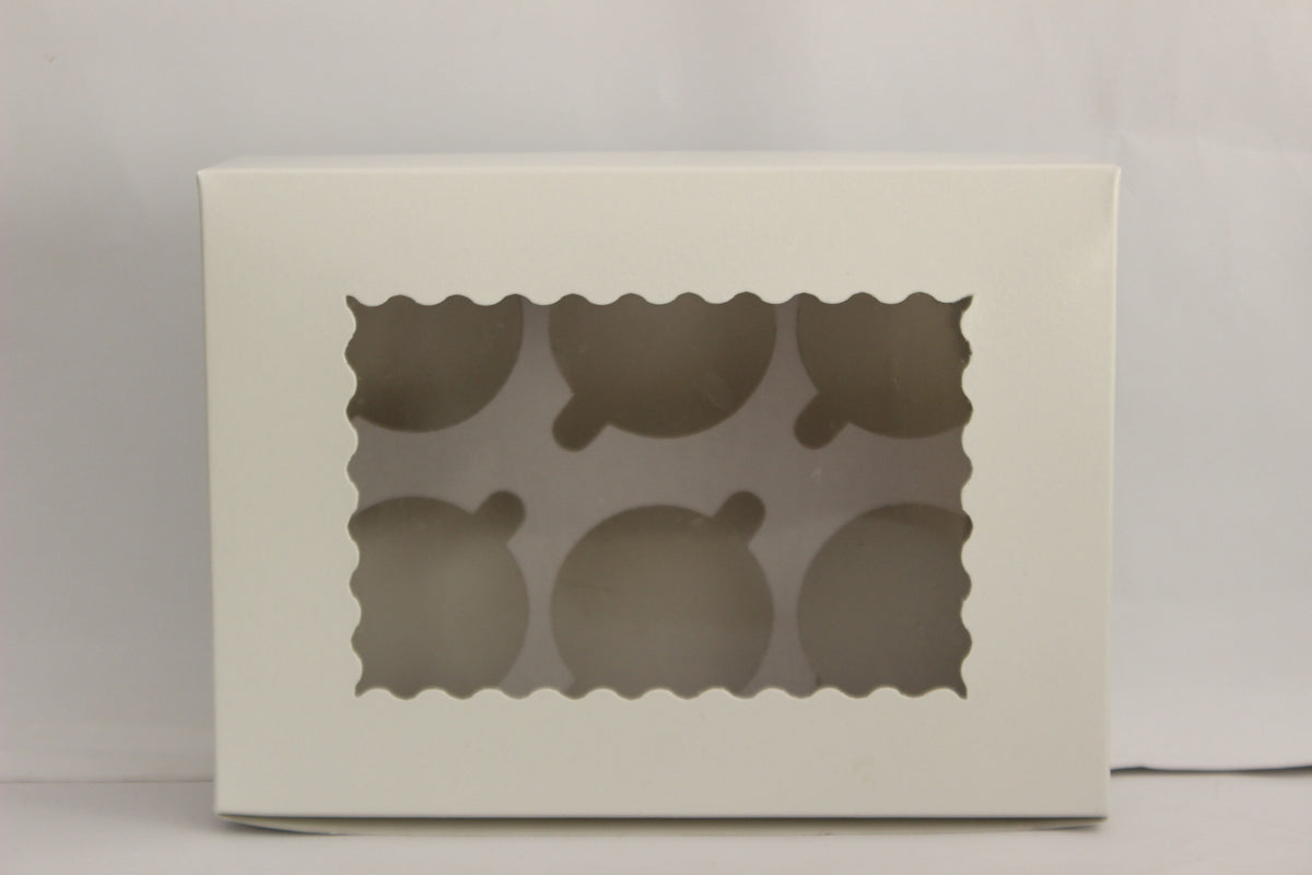Bakery Box for 6 Cupcakes (6x9x3 inches) 8