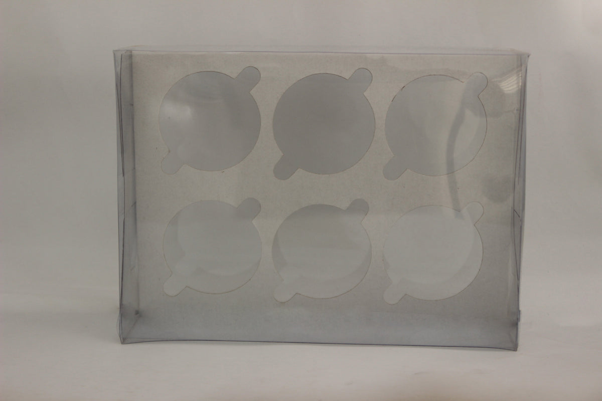 Transparent Cupcake Box for 6 Cupcakes (6"x9"x3") 2