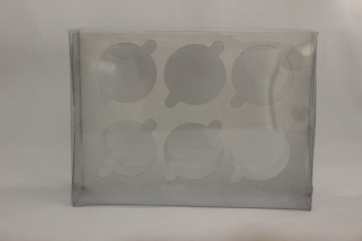 Transparent Cupcake Box for 6 Cupcakes (6"x9"x3") 2