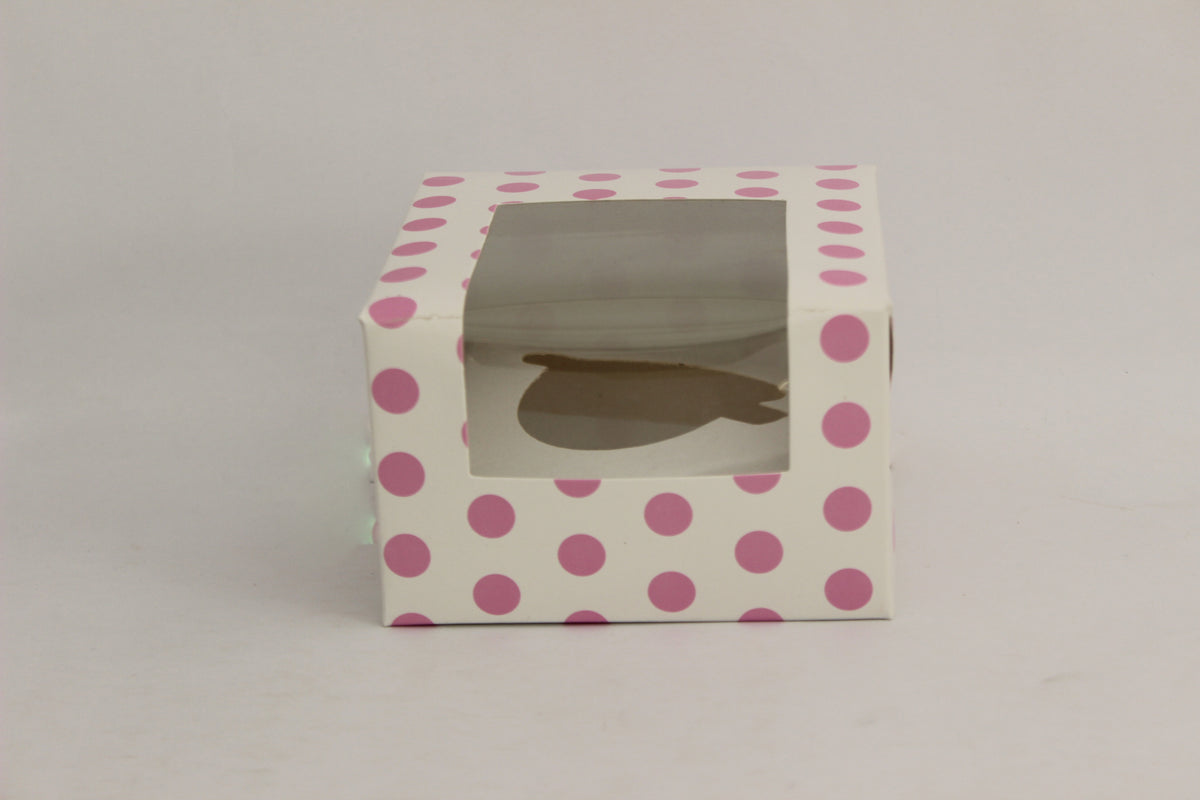 Bakery Gift Box For Sweets, Cupcake & Candles- 4x4 inches 15