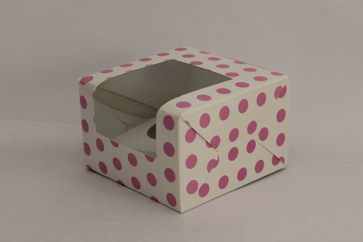Bakery Gift Box For Sweets, Cupcake & Candles- 4x4 inches 7