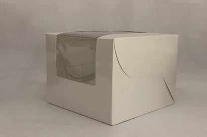 CAKE BOX, WHITE, (L*W*H 6x6x6 inches)