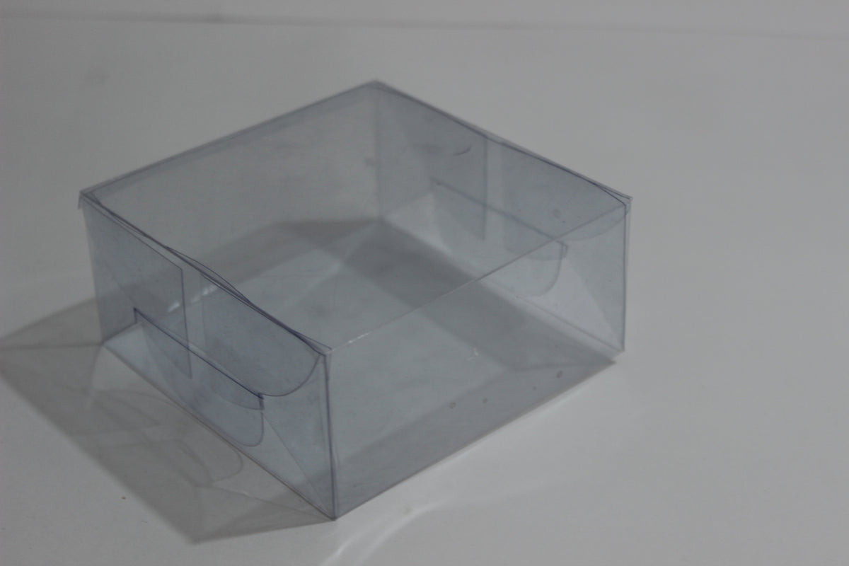 Transparent PVC Candle Box (4"x4"x2") – Premium Gift Box for Candles & Small Items 4