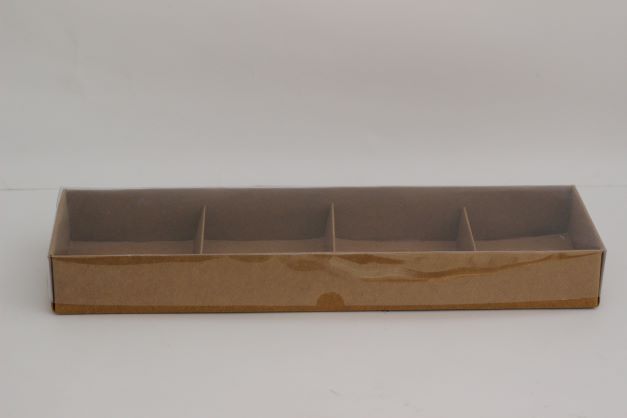 Transparent Pvc Lid Gift Box with 4 Brownie Compartments. 2