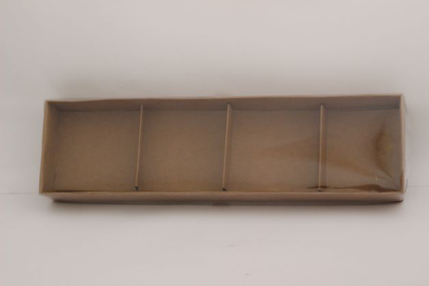Transparent Pvc Lid Gift Box with 4 Brownie Compartments. 3