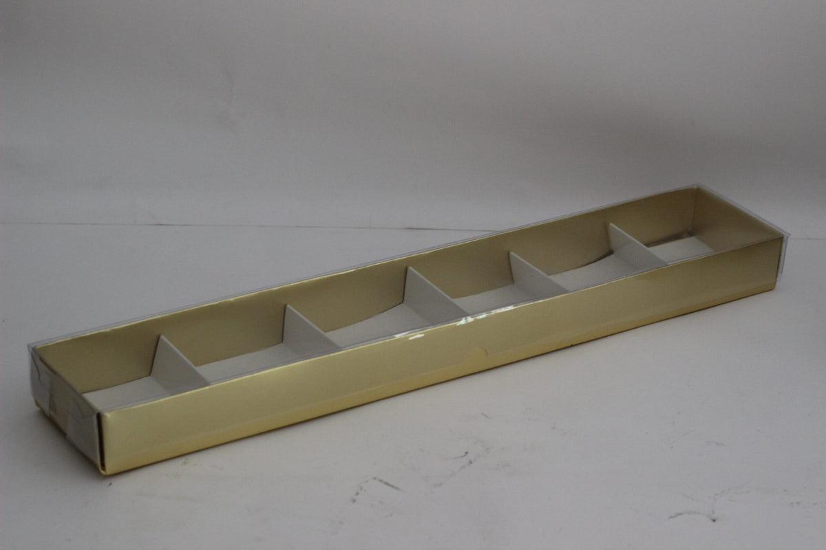 Transparent Cover box for 6 brownies - 18x3x2 Inches 3