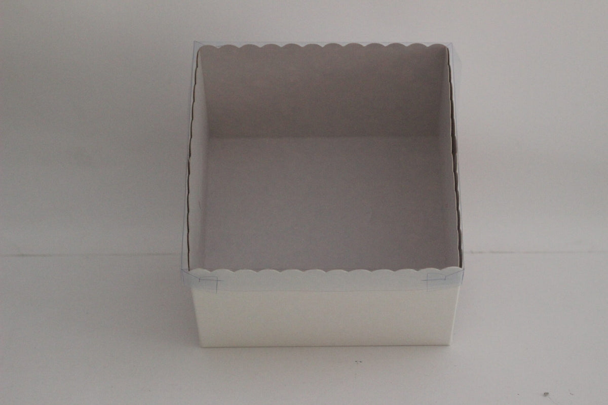 Transparent Cover Gift box for Bento Cakes (6"x6"x4") Inches 4
