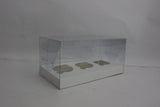Transparent Cupcake Box for 3 mini Cupcakes