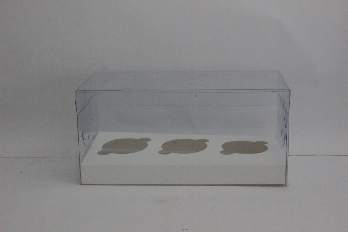 Transparent Cupcake Box for 3 mini Cupcakes 2