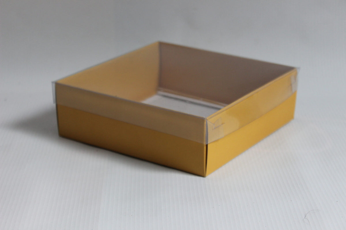 Multicolor Transparent Cover box for gifts and brownies - 6x6x2 inches 4