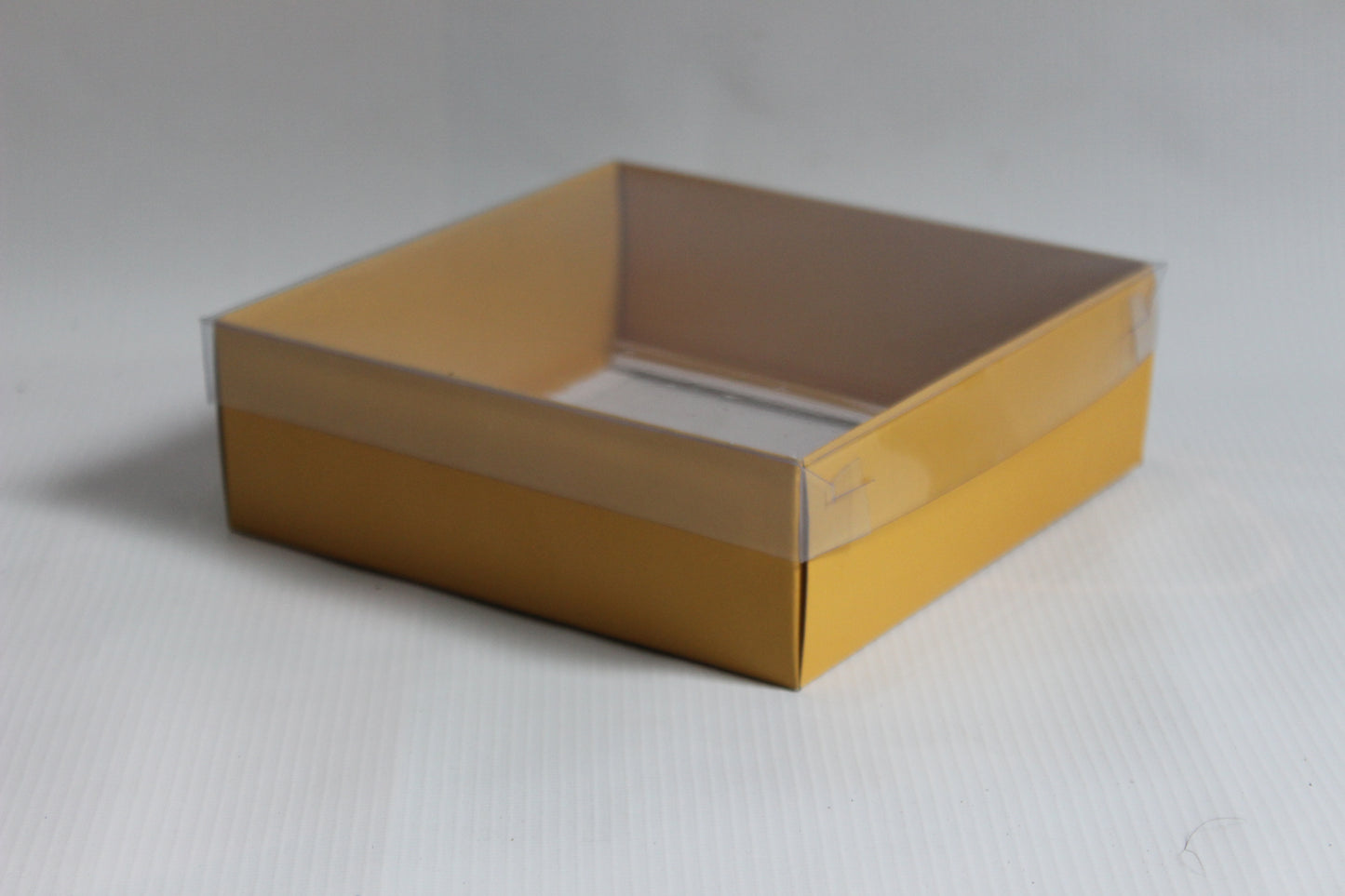 Transparent Box with Clear Top (6"x6"x2") – PVC Lid, Available in Multiple Colors for Sweets, Gifts, and Treats