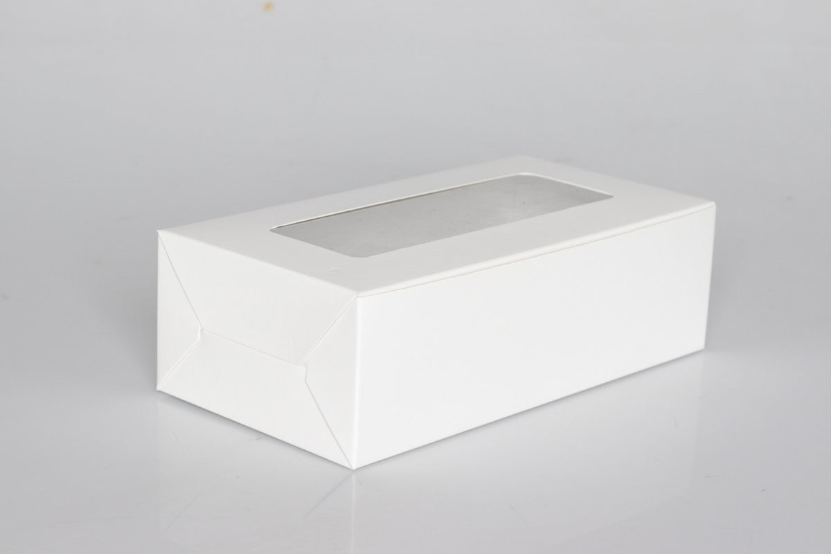 White Bakery Box for Bread & Cakes (8.25x4.5x2.5 inches)