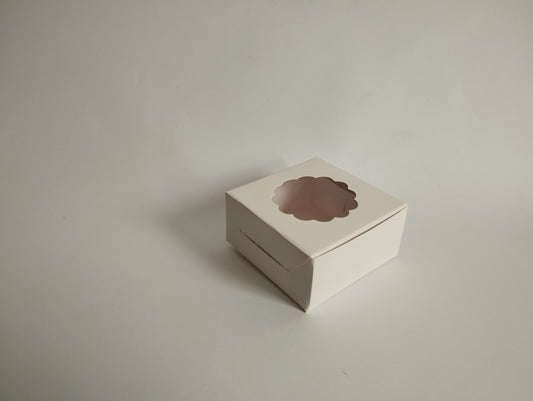Box for small Candles, brownie bites, one macaroon, (3"x3"x1.5")