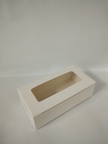 White Bakery Box for Bread & Cakes (8.25x4.5x2.5 inches)