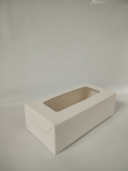 White Bakery Box for Bread & Cakes (8.25x4.5x2.5 inches)