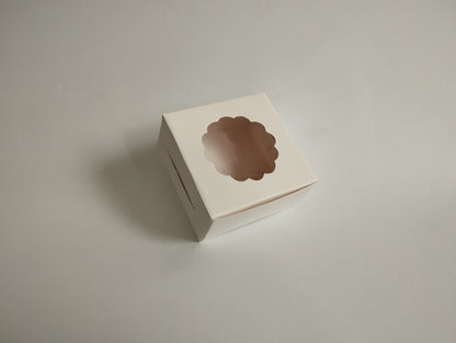 Box for small Candles, brownie bites, one macaroon, (3"x3"x1.5")