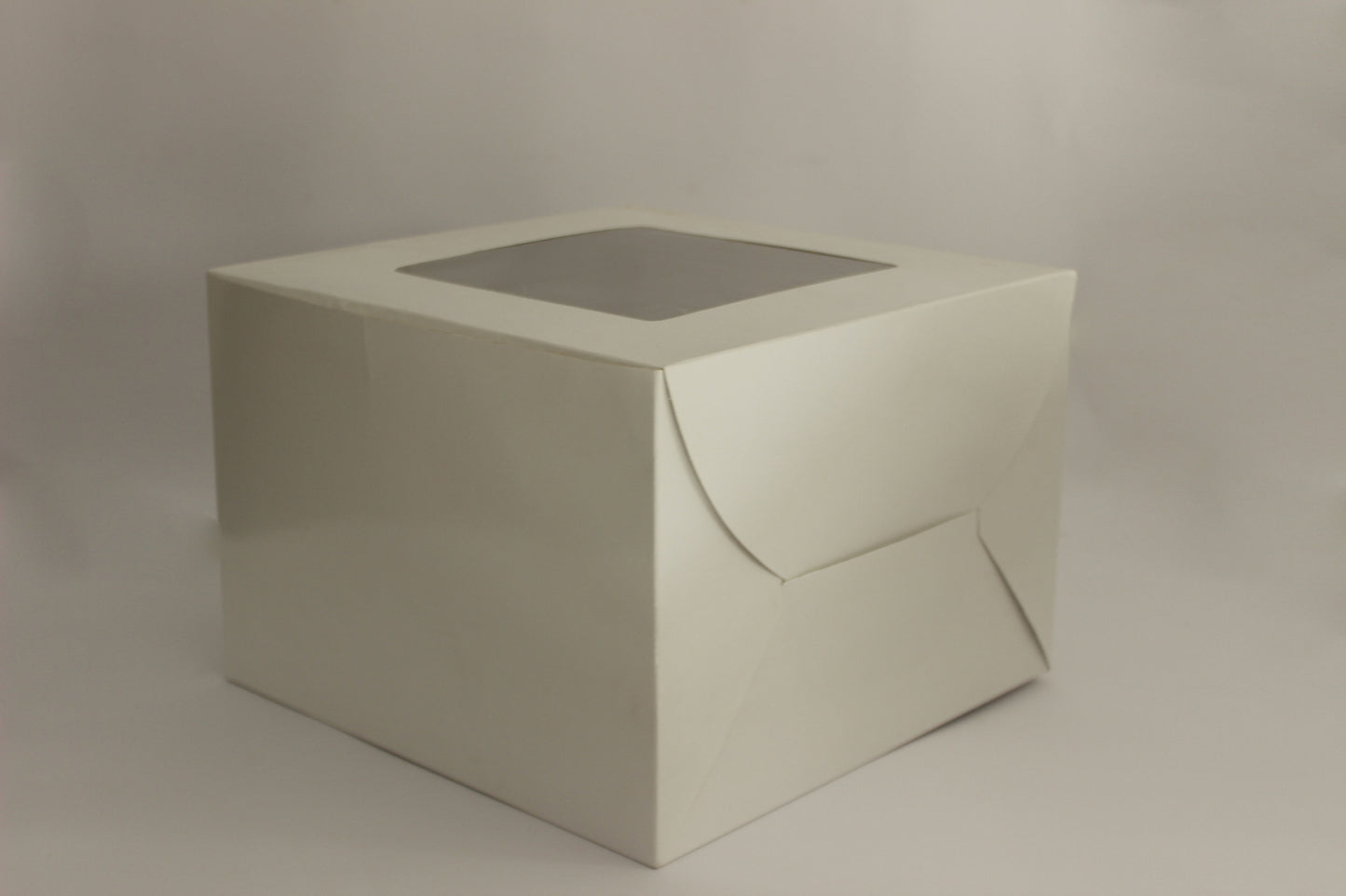 Cake Box – White, 10x10x7 Inches with Transparent Window