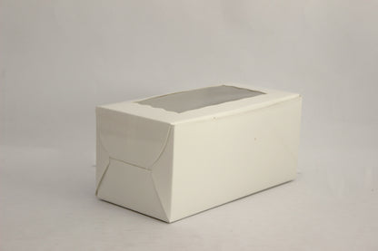 cupcake box, for 3 mini  cupcakes, white