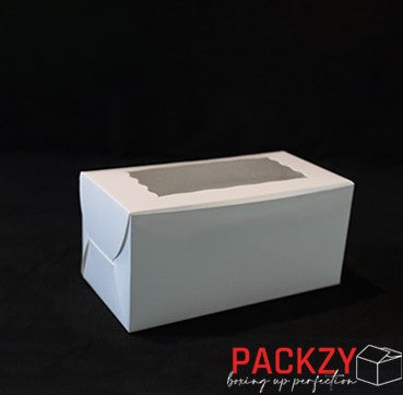 cupcake box, for 3 mini  cupcakes, white