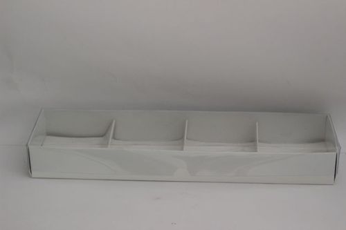 Transparent PVC Lid Gift Box with 4 Compartments – Premium Packaging for Brownies, Gifts, and Sweets