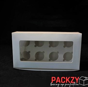 cupcake box, for 8 mini cupcake, white