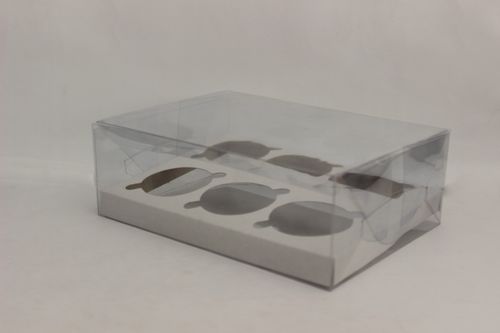 Transparent Cupcake Box for 6 Cupcakes (6"x9"x3") – Premium PVC Packaging