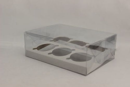 Transparent Cupcake Box for 6 Cupcakes (6"x9"x3") – Premium PVC Packaging