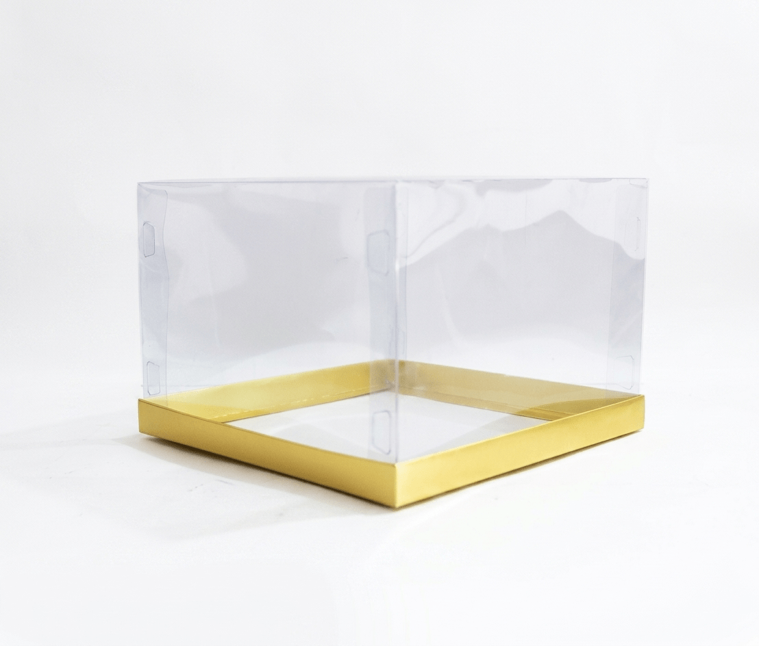 Multicolor Transparent Gift Box  for Cakes & Gifts (10"x10"x7") Inches