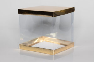 Premium Transparent Gift Box – 6 × 6 × 6 Inches | PVC Display Box for Cakes & Gifts