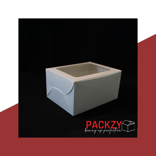 Bakery box for 4 Cupcakes (6.5"x5.5"x2.5/3.5") Inches - Image 5