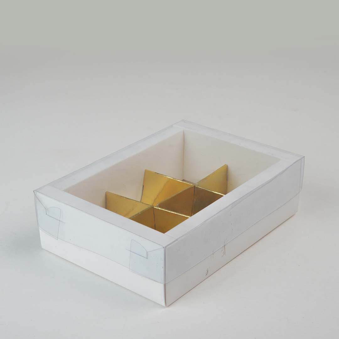 Sweet Gift Box with 6 Removable Compartments (6"x4"x2")