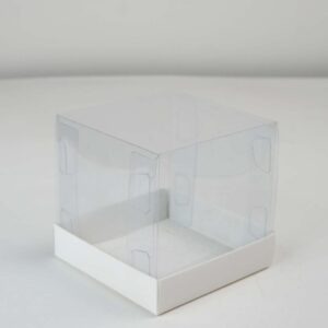 transparent gift box-4x4x4-white