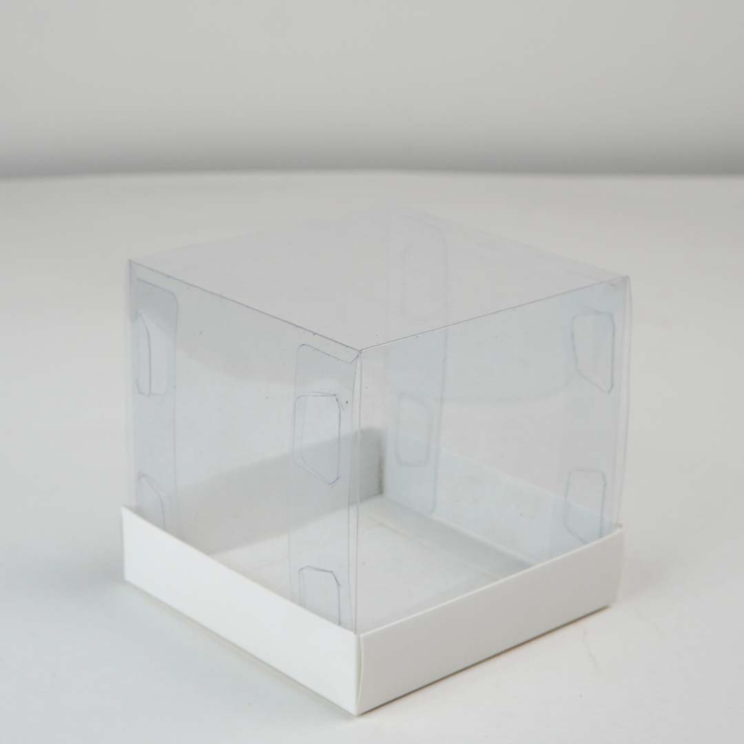 transparent gift box-4x4x4-white