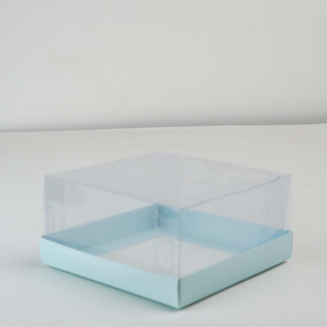 transparent gift box-6x6x3-blue