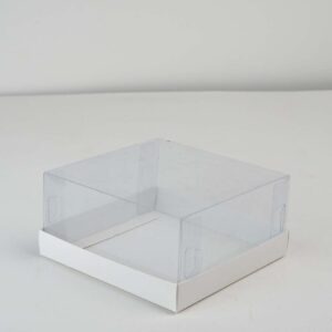 transparent gift box-6x6x3-inches-white