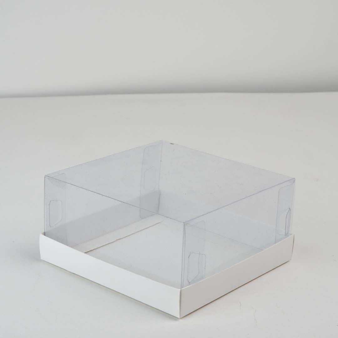 transparent gift box-6x6x3-inches-white