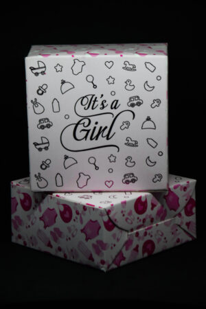 Baby Announcement sweets Gift Box: "It's A Girl" – Custom Baby Gift Packaging