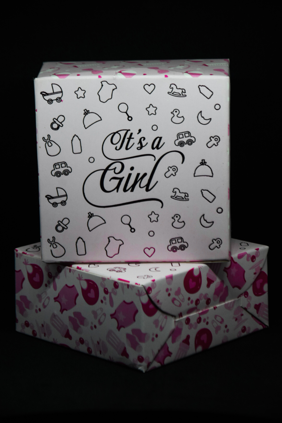 Baby Announcement sweets Gift Box: "It's A Girl" – Custom Baby Gift Packaging