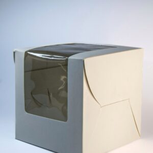 Bakery Cake Box with Transparent Window (6"x6"x6")