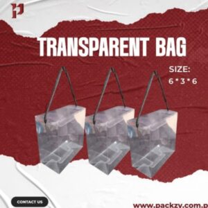 Transparent gift box with ribbon handle (6*3*6)