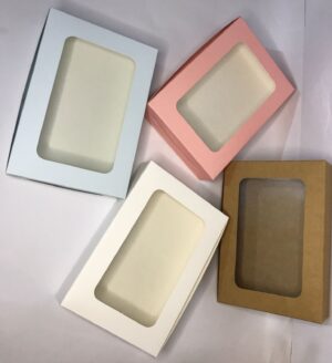 Bakery Box for 6 Brownies with Window – 6×9×2 Inches