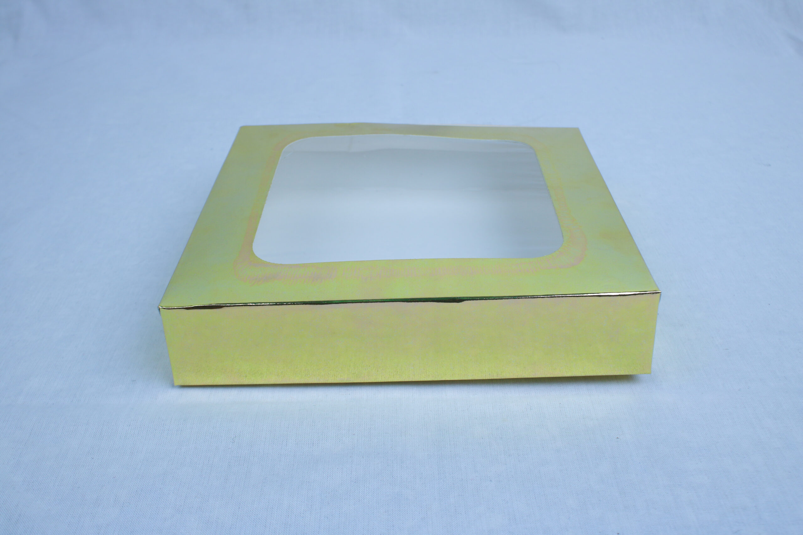 Bakery Box for Brownies, Sweets & Chocolates (7×7×2 Inches) – White & Golden - Image 5