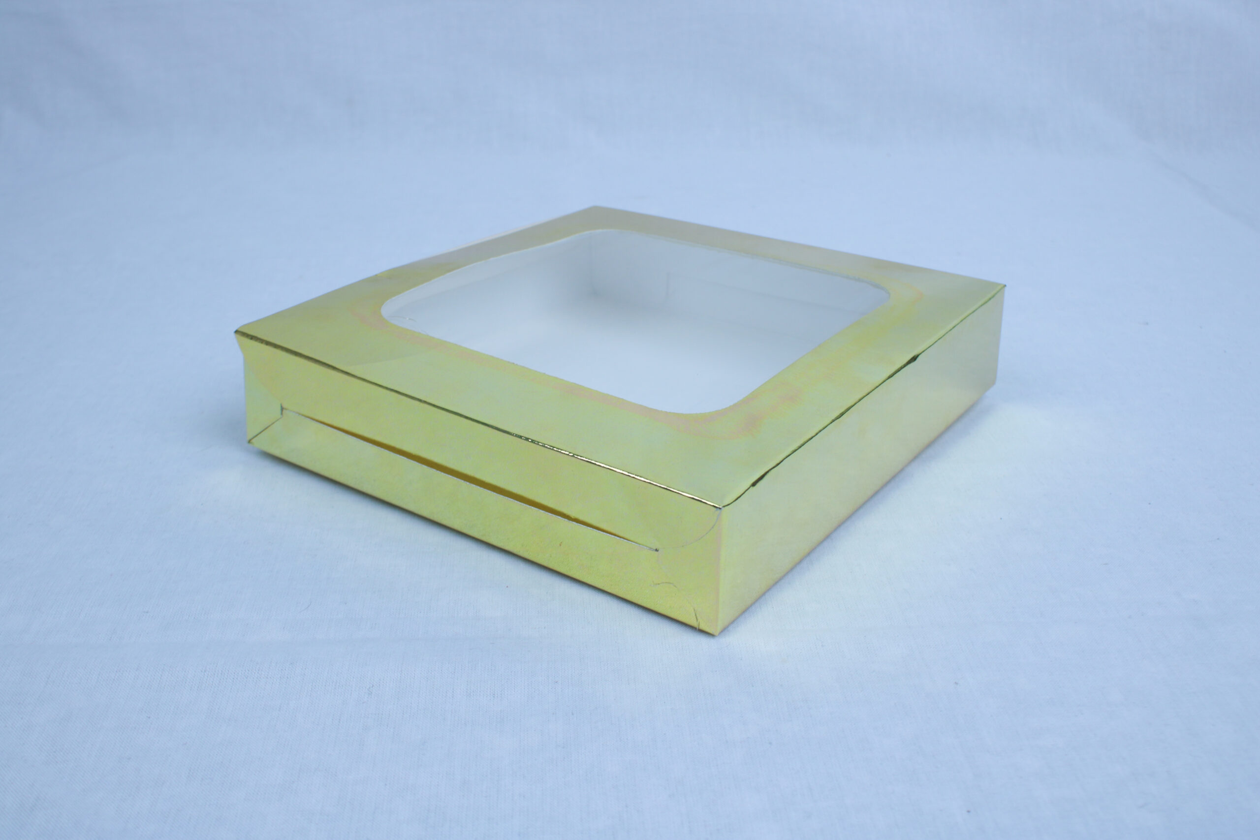 Bakery Box for Brownies, Sweets & Chocolates (7×7×2 Inches) – White & Golden - Image 6