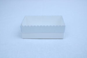 White Gift Box with PVC Clear Lid (5x3x2) for Brownies & Favors