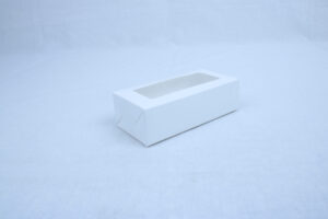 Small Bakery Box with Window for Mini Macaroons, Chocolates & Khajoor – 5×2×1.5 Inches